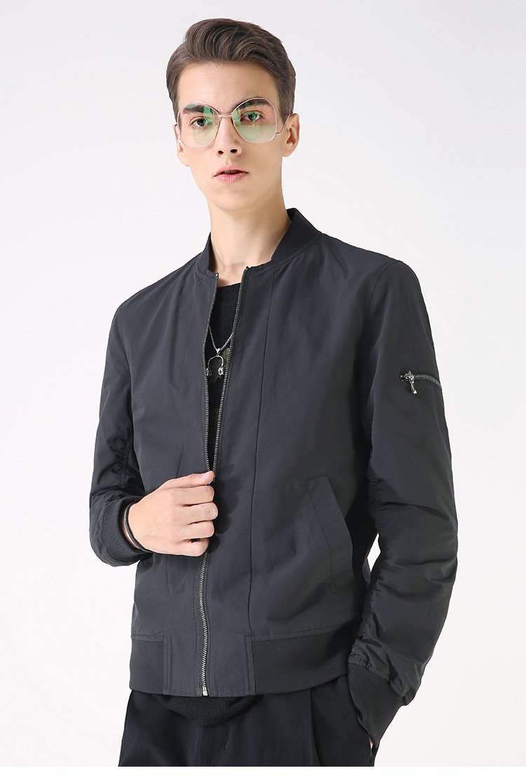 2017秋装新品男士立领潮流时尚夹克外套