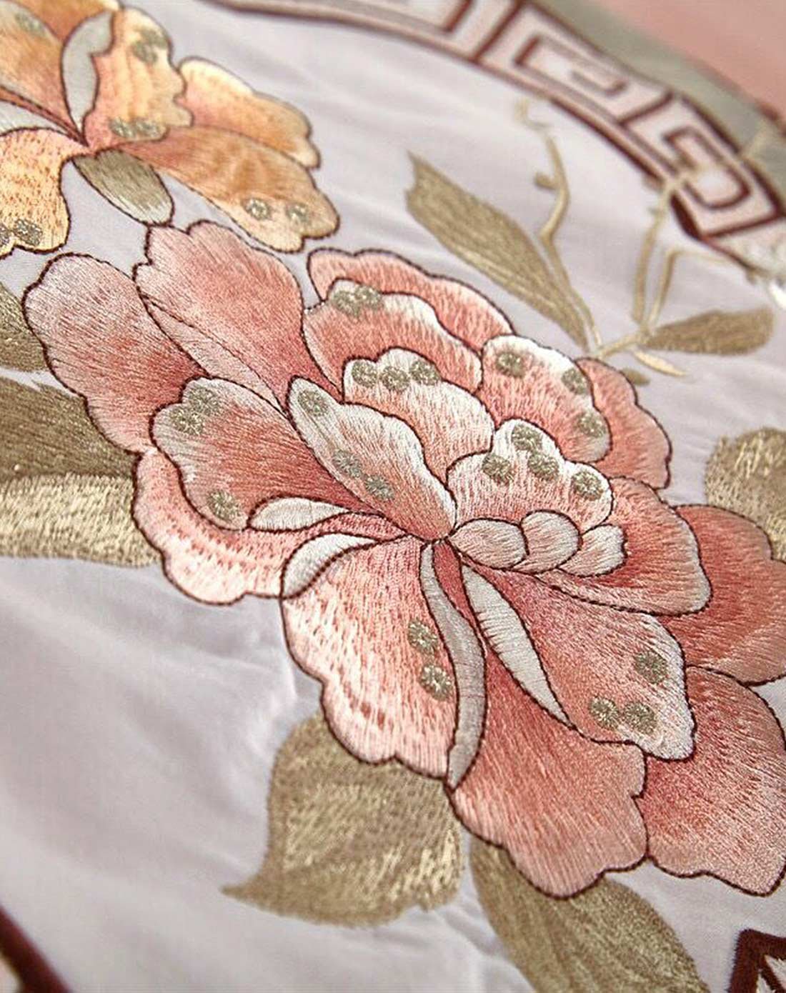 1.8m床长绒棉60支中式绣花床单四件套-尘缘