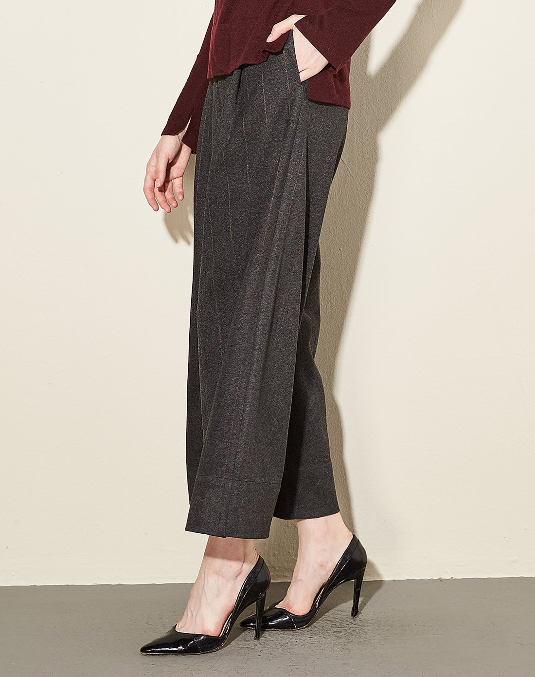 juzui/玖姿秋冬新款百搭休闲弹力女裤