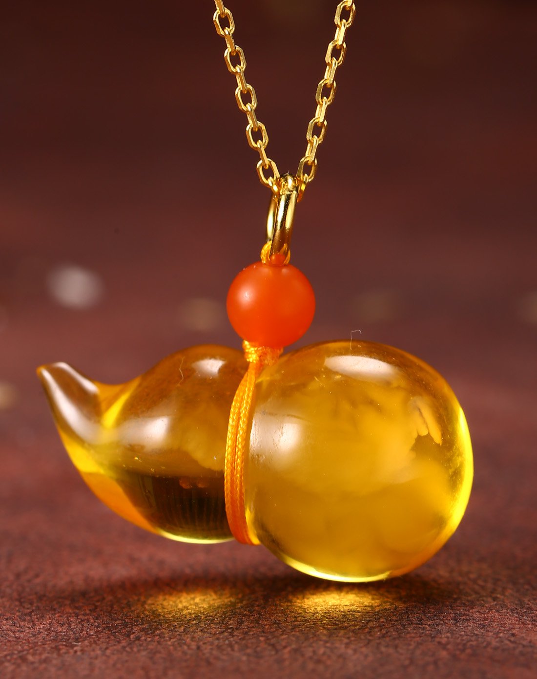 爱华尚 葫芦蜜蜡葫芦吊坠