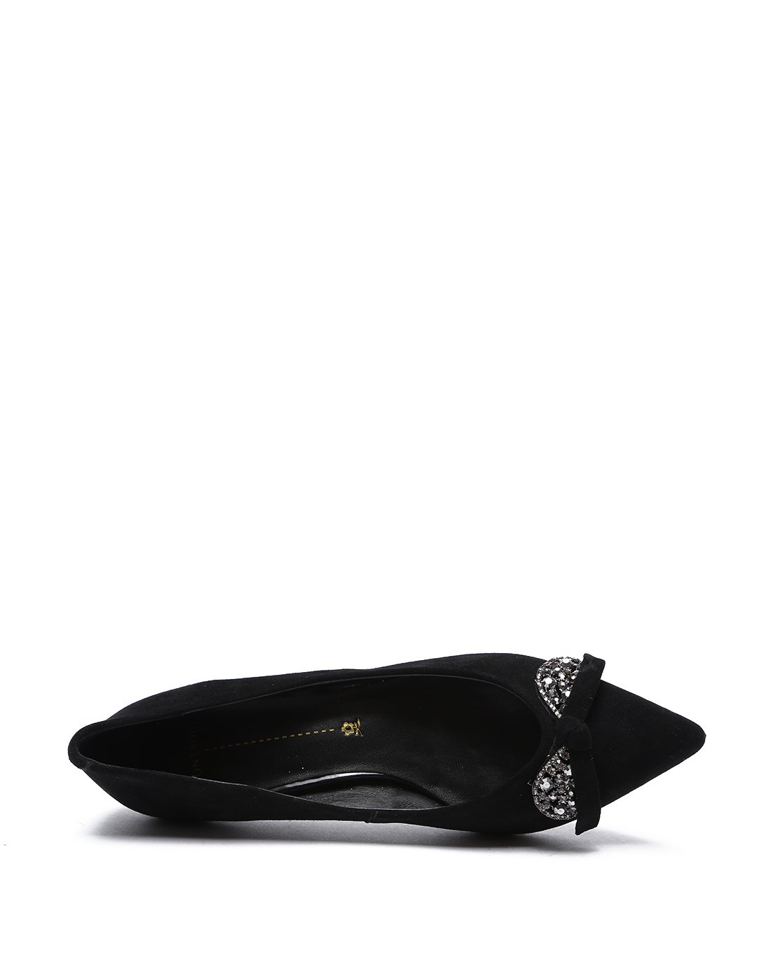 梦特娇蝴蝶结钻扣单鞋时尚约会蝴蝶结尖头套脚女鞋