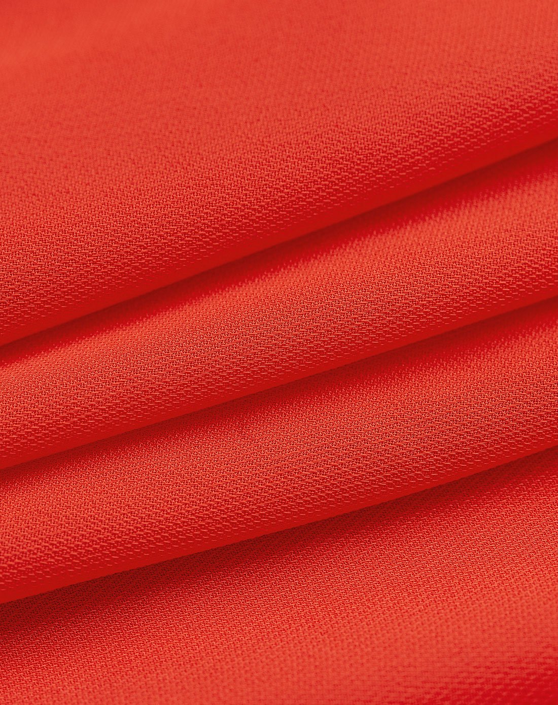 橘红色纯色通勤圆领宽松荷叶边雪纺衫