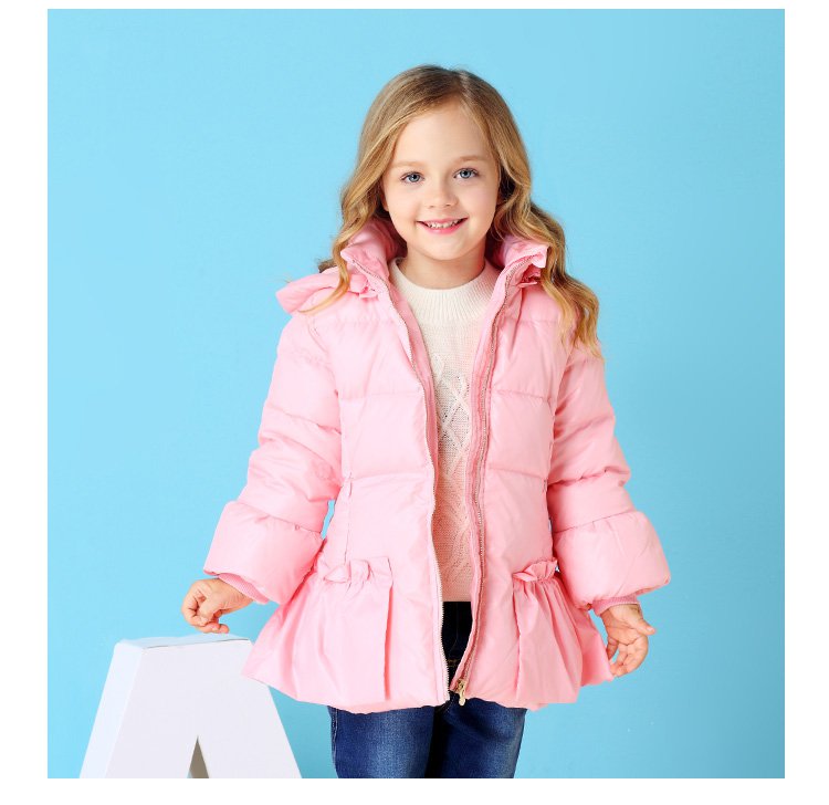 安奈儿童装女大童秋冬新款中长款羽绒服