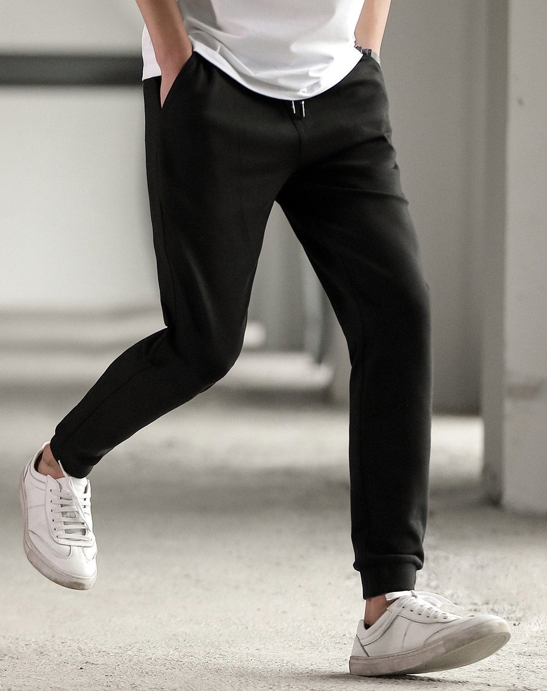 休闲裤男束脚裤男弹力修身收口卫裤运动裤男士裤子潮