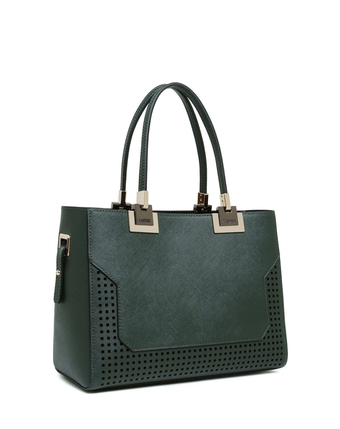 专柜同款 女款牛皮时尚镂空手提单肩包(大款)