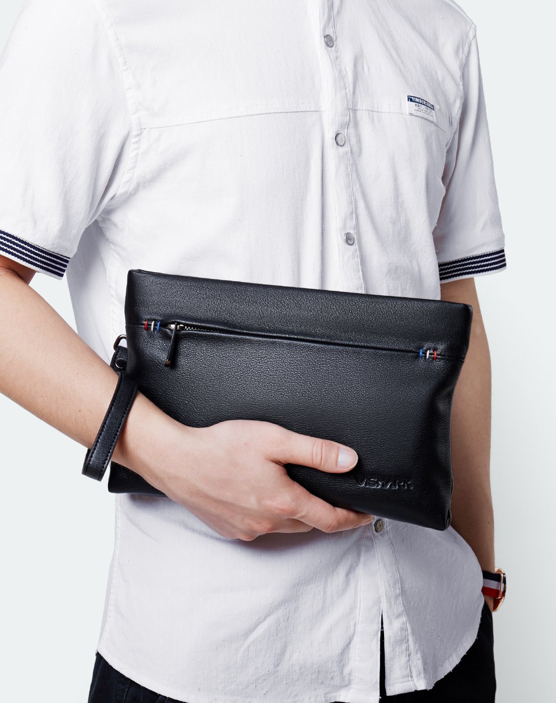 专柜同款 新品男款手拿包 头层牛皮柔软信封包 大号真皮钱包手拿包