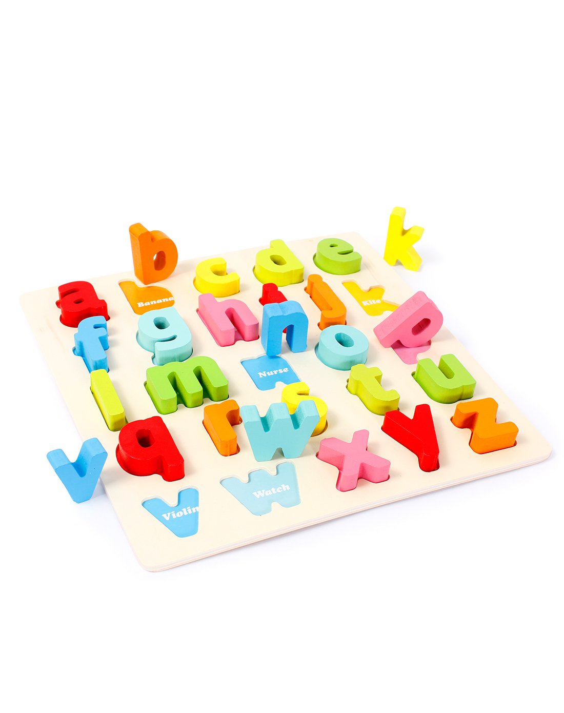 宝宝早教益智玩具 小写字母认知凹凸拼图板积木