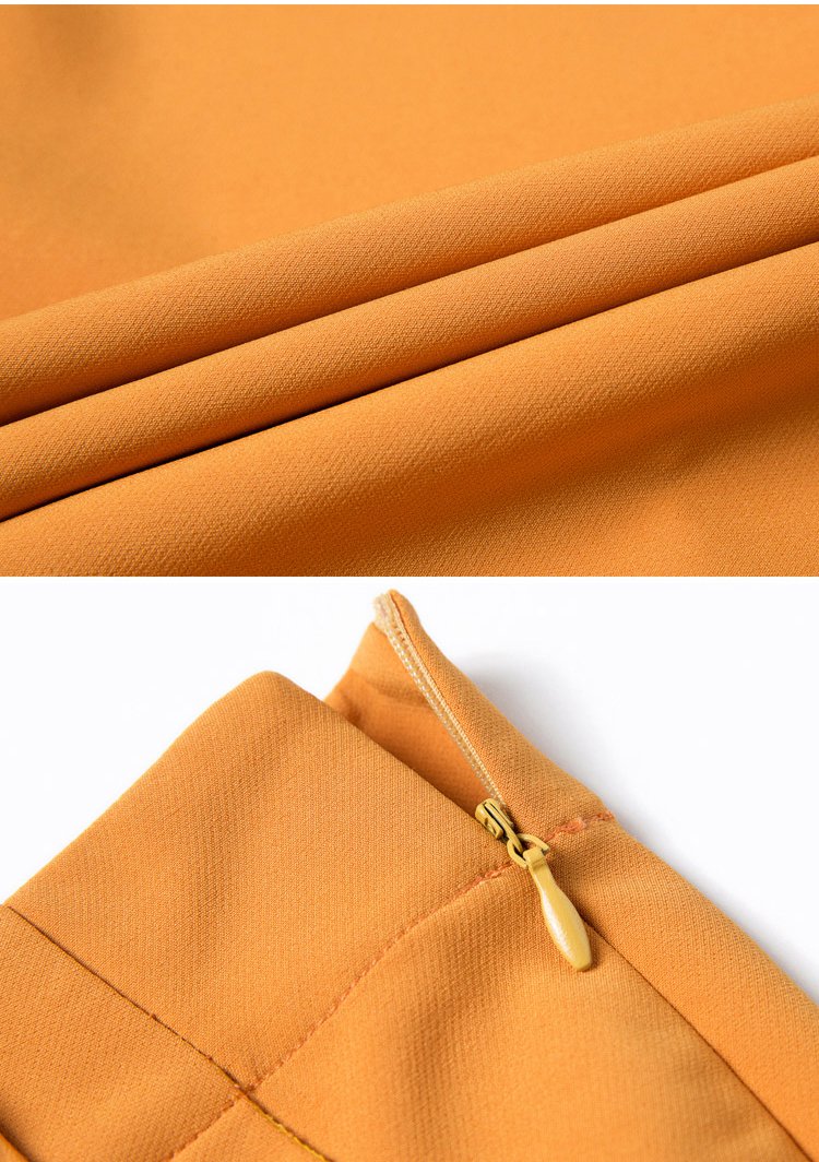 优衣美女装专场 土黄舒适八分拉链阔腿裤 品牌名称