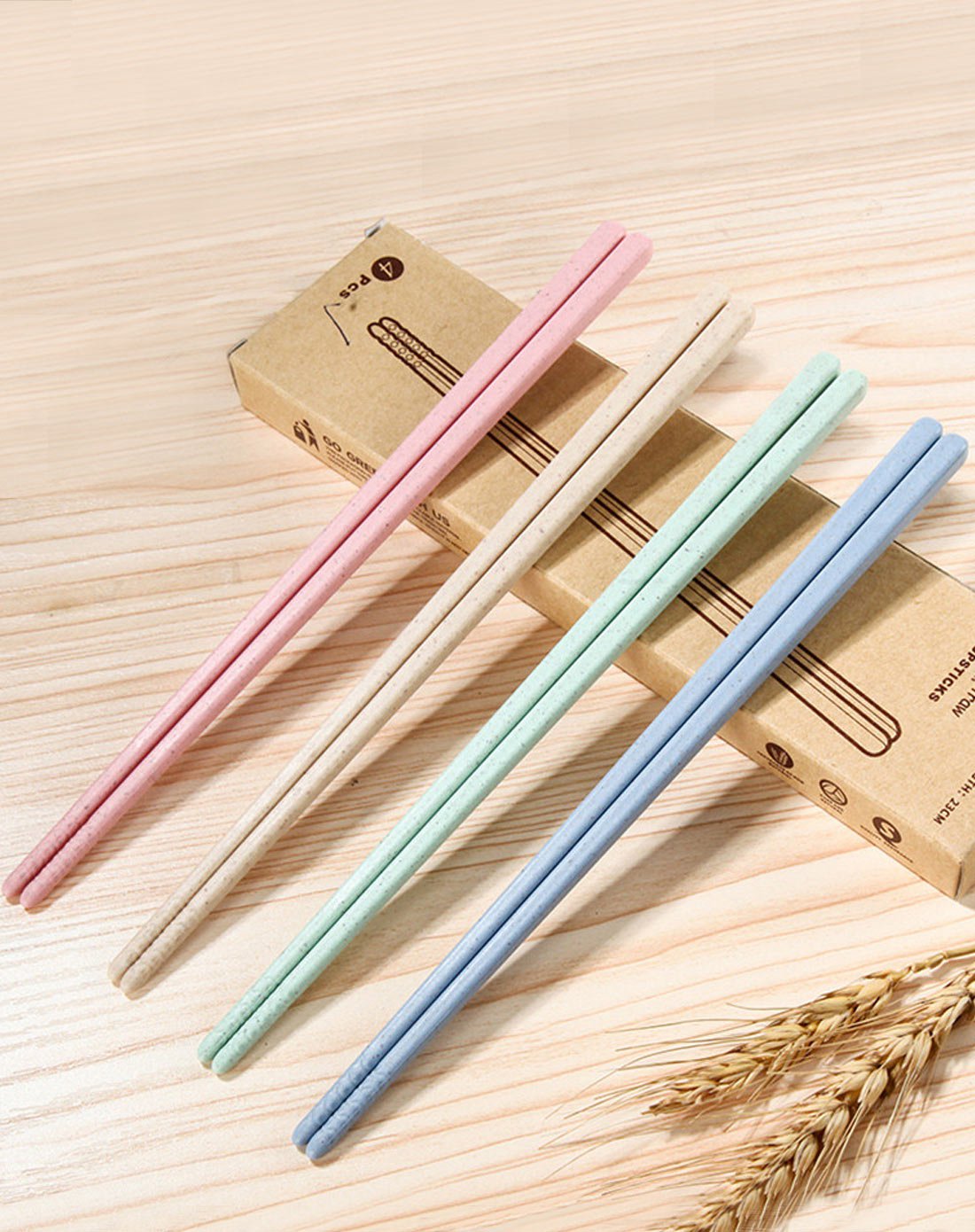 【4双装】日式小麦秸秆筷子