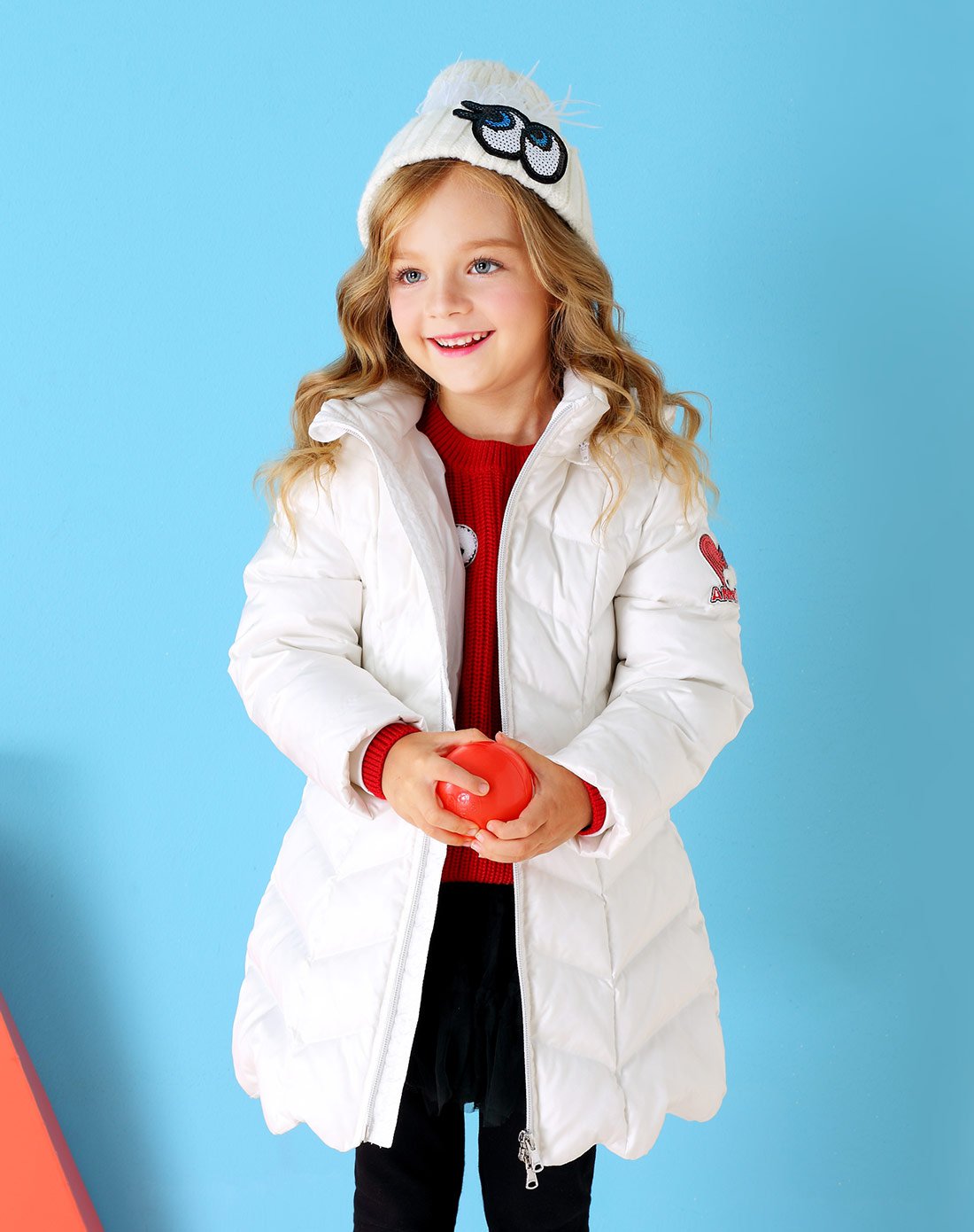 安奈儿童装女童长款羽绒服