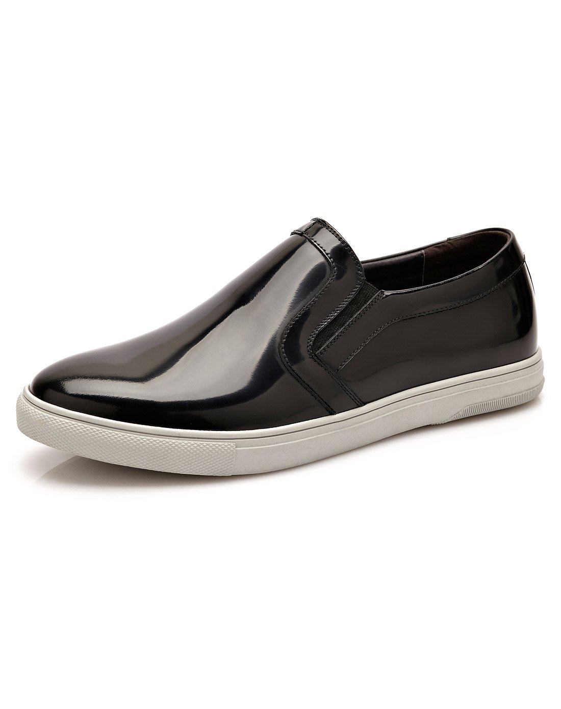 酒红色头层牛皮时尚单鞋