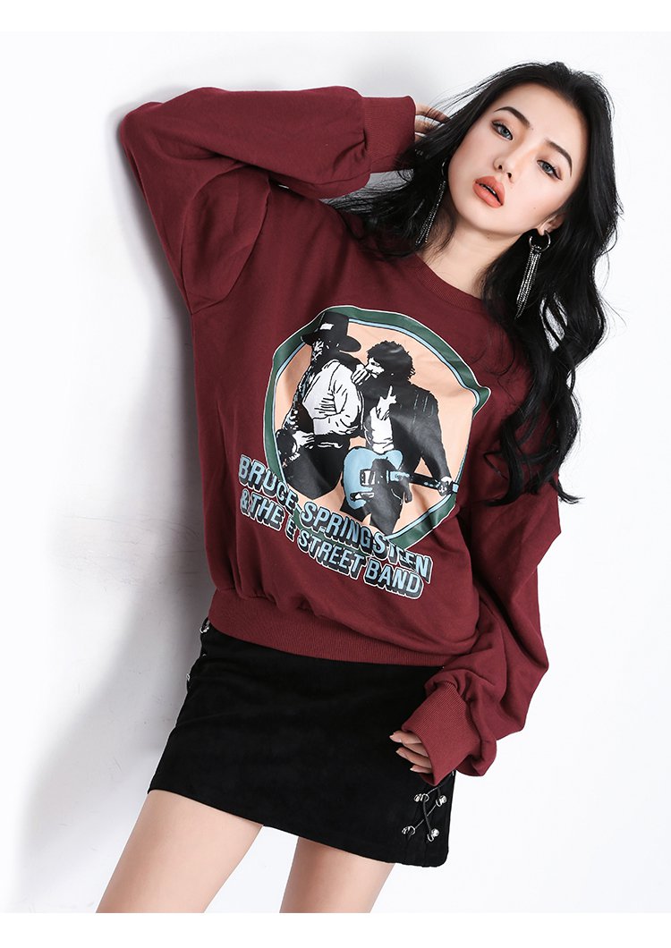 大牌日清仓,skr价扑面而来-raramax潮牌女装2018春季新款女款摇滚印花