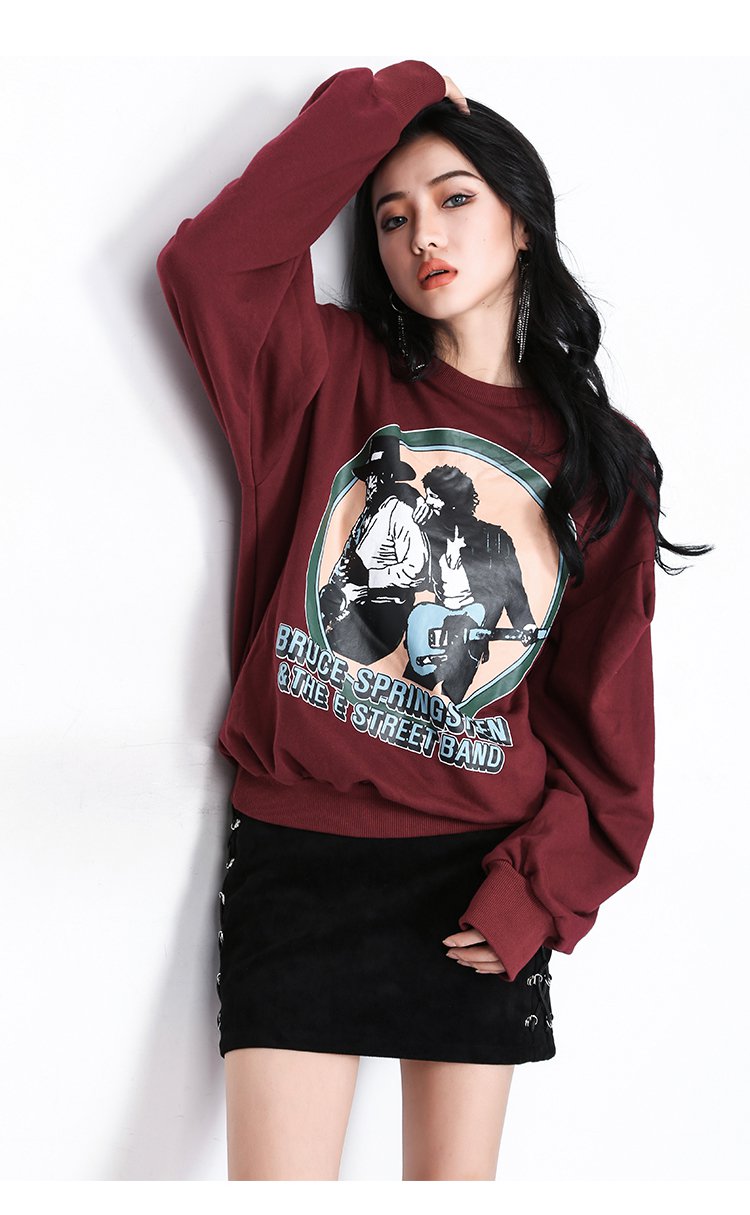 大牌日清仓,skr价扑面而来-raramax潮牌女装2018春季新款女款摇滚印花