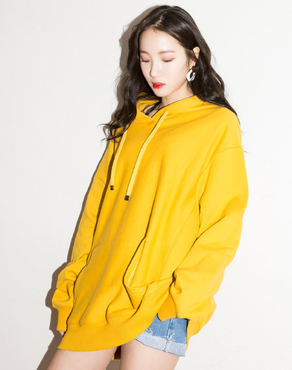 新款女装上衣韩版宽松休闲套头连帽卫衣女款卫衣女装卫衣