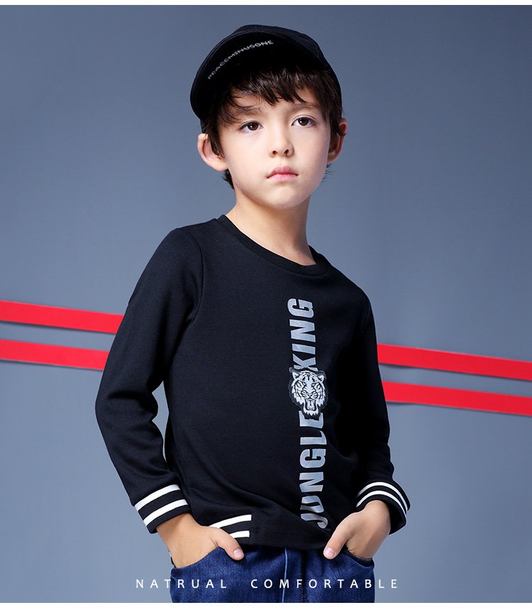 安奈儿童装男童卫衣年春装圆领长袖卫衣