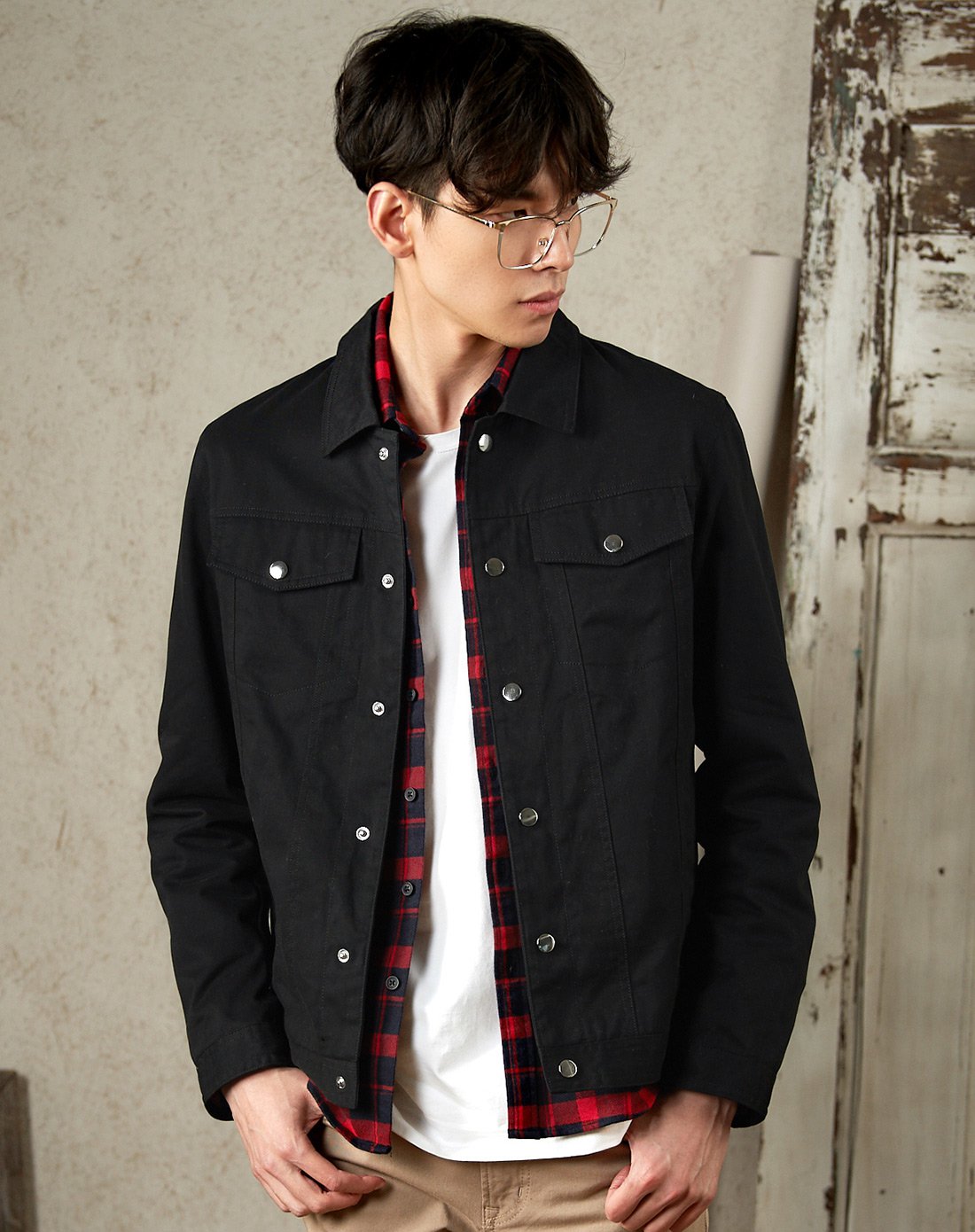 春装新款外套男修身韩版潮流修身帅气夹克男