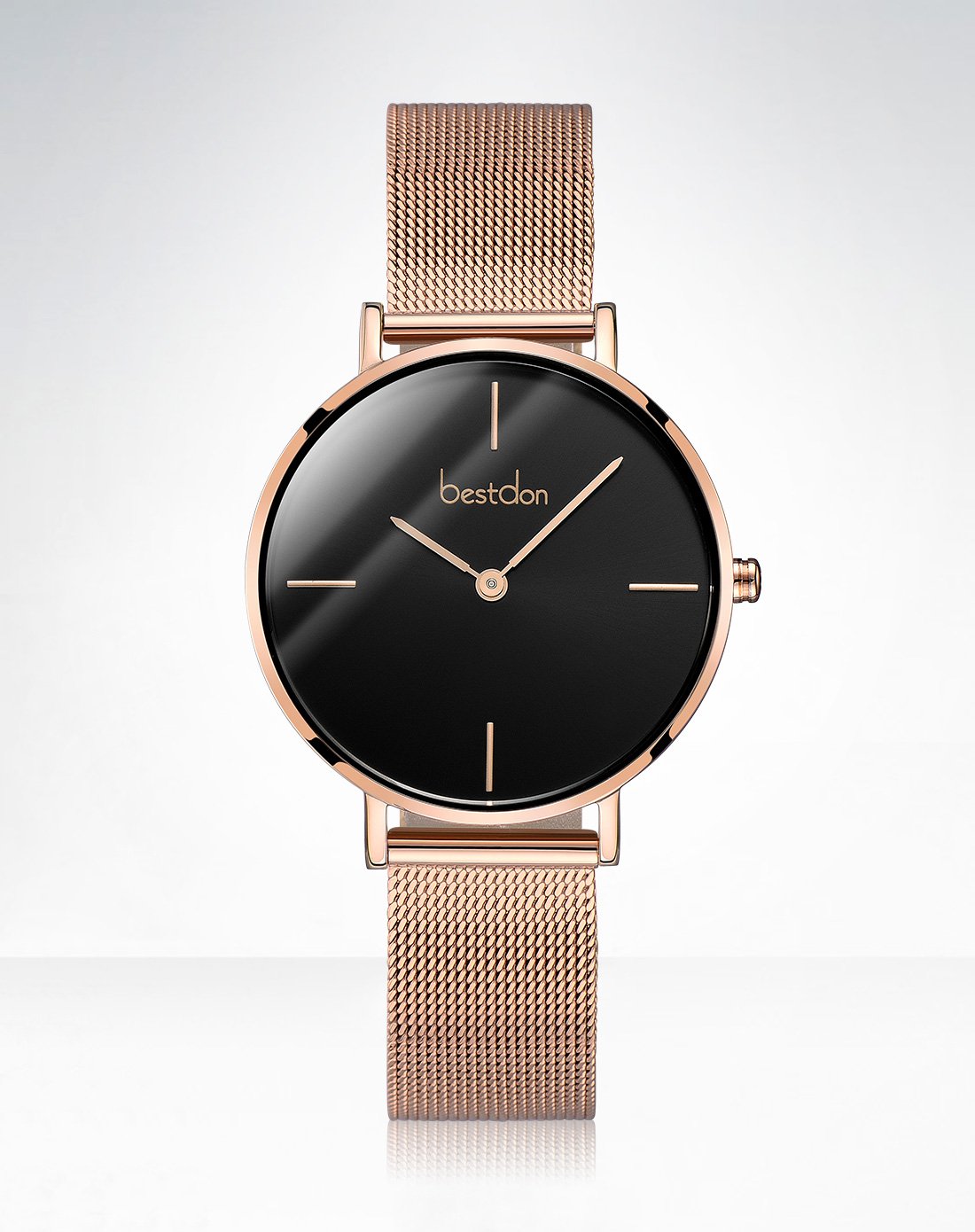 bestdon邦顿手表简约精钢网带防水韩版时尚潮流女士石英表