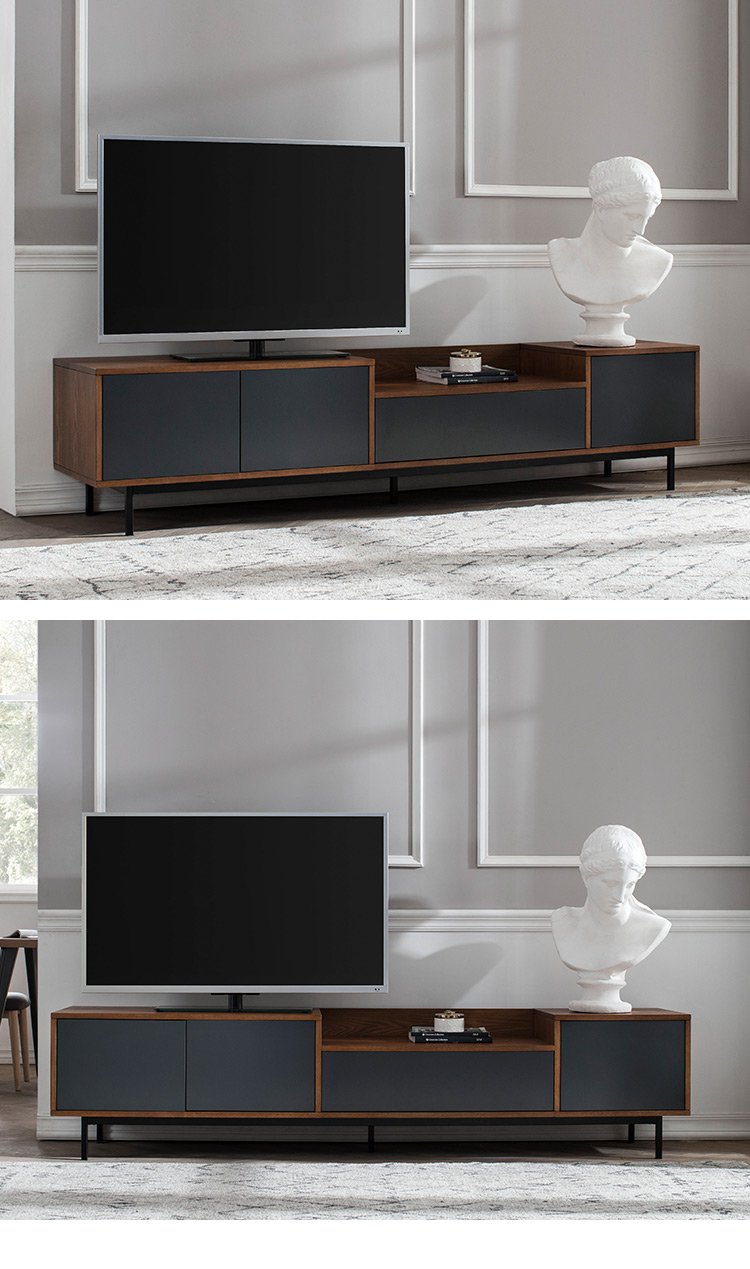 优梵艺术家具专场直发货terleia特莱雅北欧简约实木客厅储物柜带门带