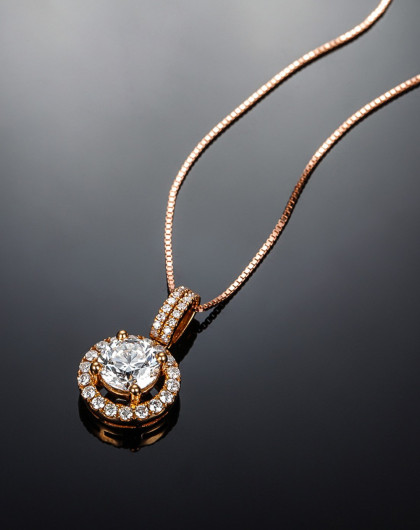 佐卡伊 主石37分vvs净度豪华群镶钻石吊坠