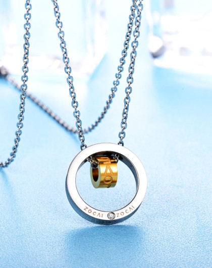 佐卡伊 旋转的爱 钻石项链套链