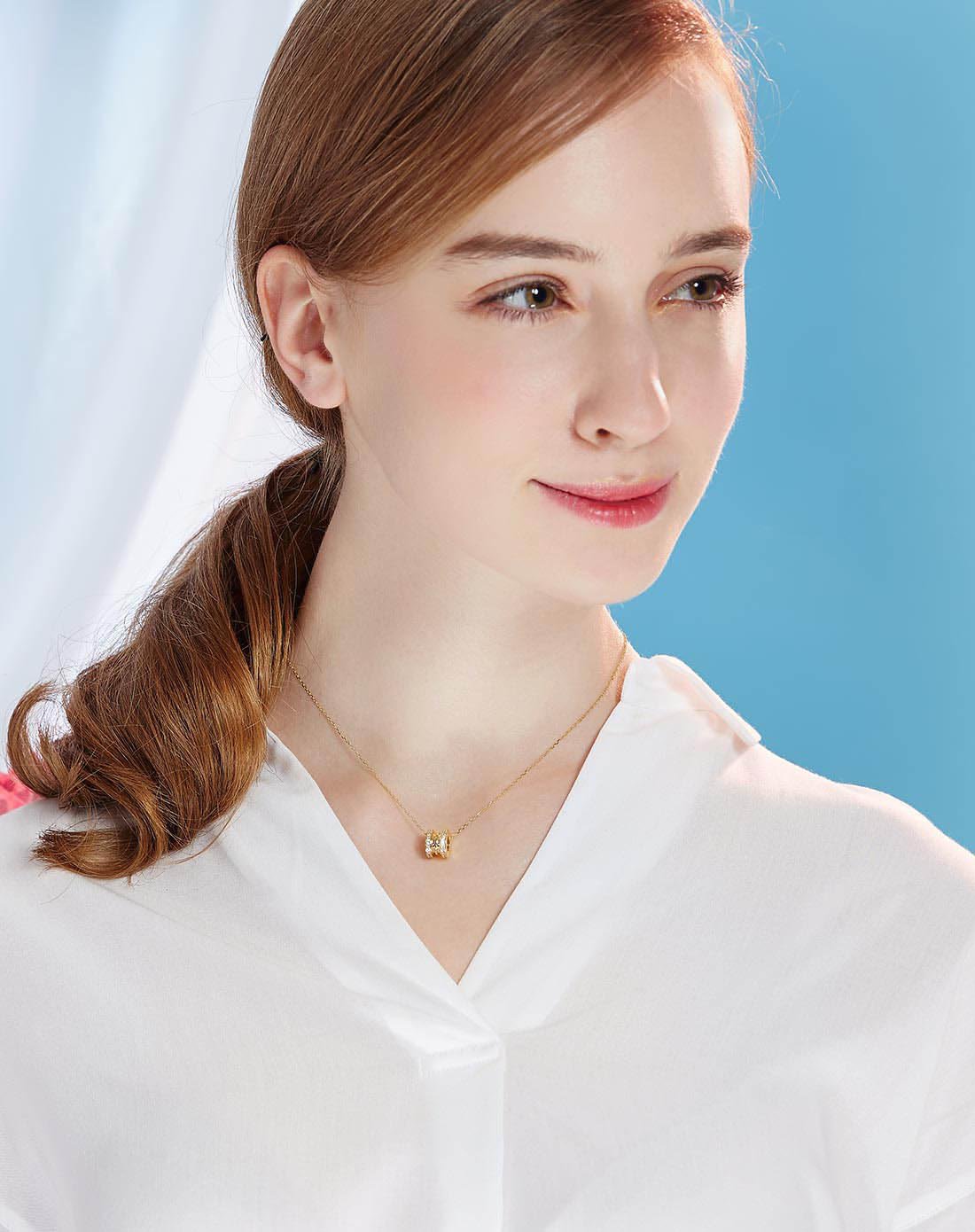 agovski路路通转运项链 日韩职场简约百搭优雅气质时尚锁骨链双色可选