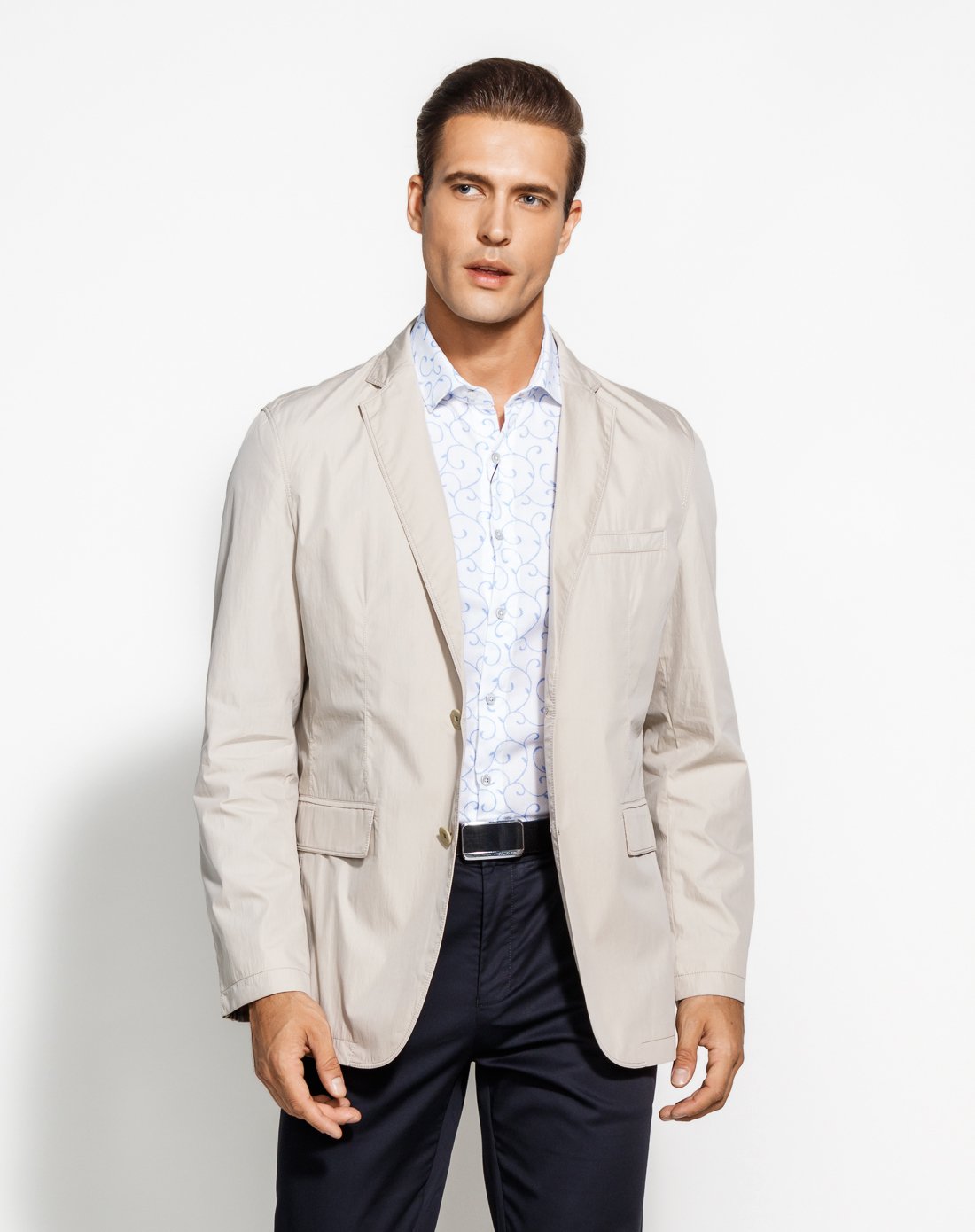 威利wielii轻便休闲款男士西服hd166006-k0_唯品会