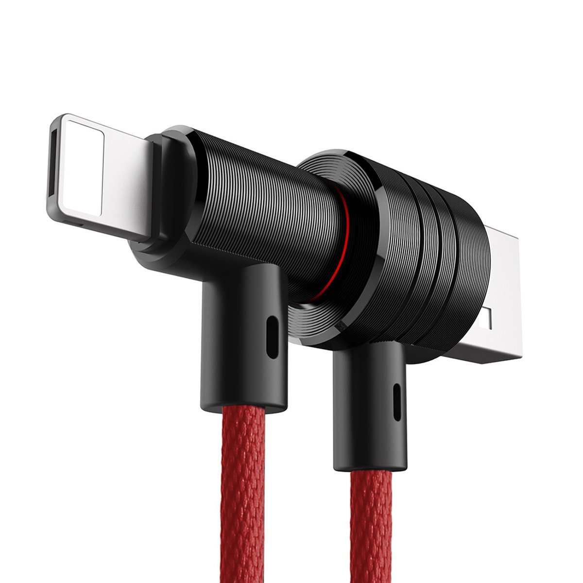 倍思baseus t型侧插二合一磁吸数据线安卓苹果通用二合一两用快充充电