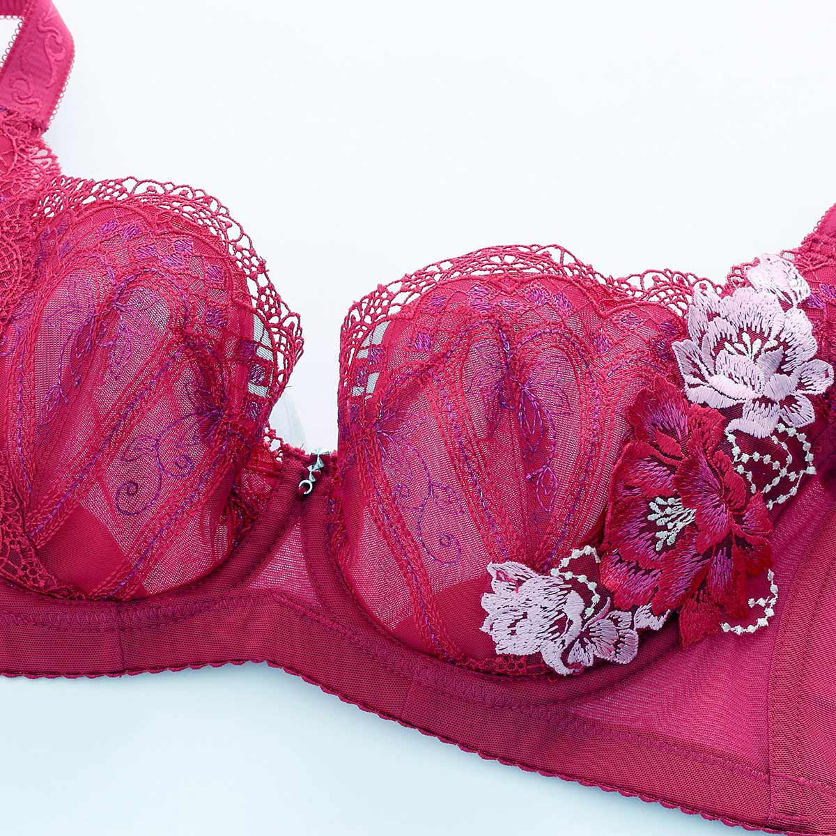 绣花性感 内衣 聚拢 胸罩 超薄杯文胸