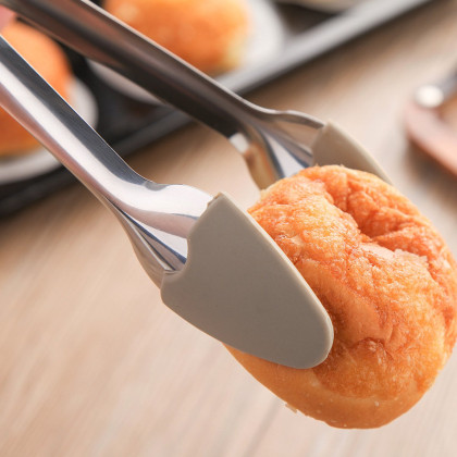 fda硅胶厨房加厚食品夹面包夹子自助餐烧烤夹牛排夹烘焙食物夹