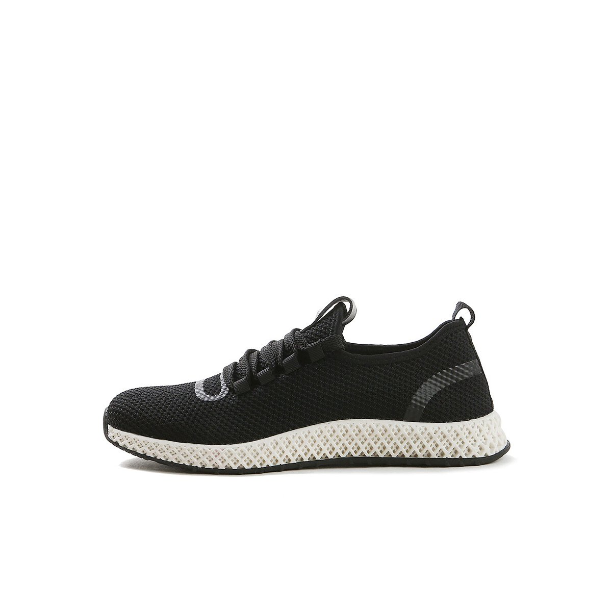 人本 男款平底系带款飞织面轻便透气款运动休闲鞋