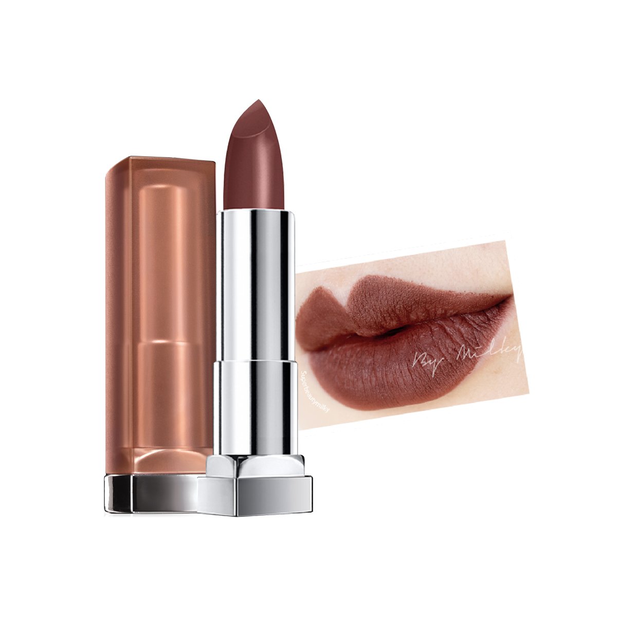 美宝莲绝色持久唇膏绒情哑光系列mnu13 巧克力色 3.9g