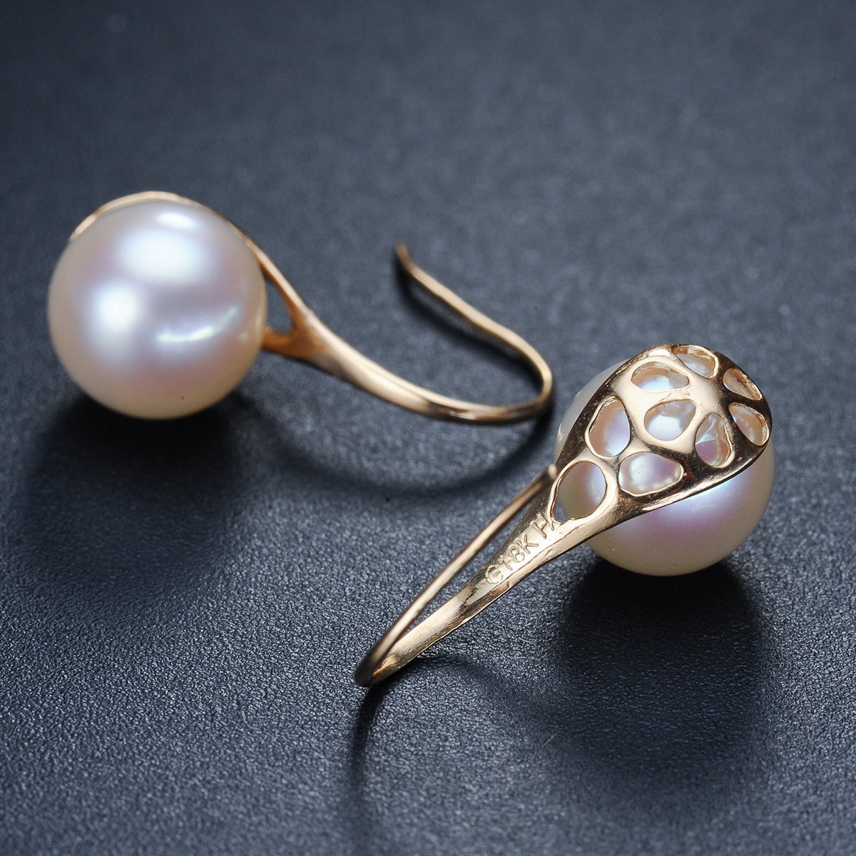 高跟鞋耳勾 7.5-8mm淡水珍珠 圆 s925银