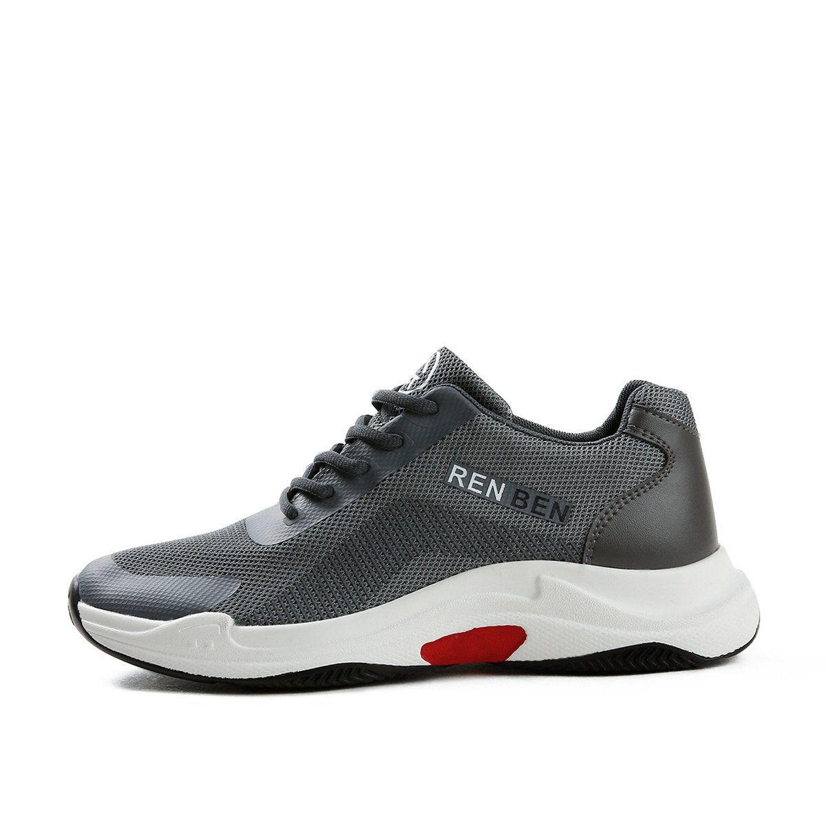 人本 男款夏季透气款平底系带百搭运动休闲鞋