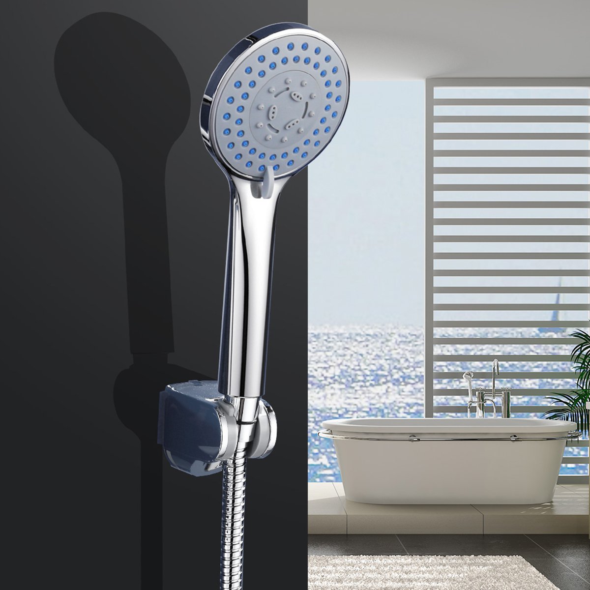 蓝藤210系列花洒配件5功能手持花洒3件套