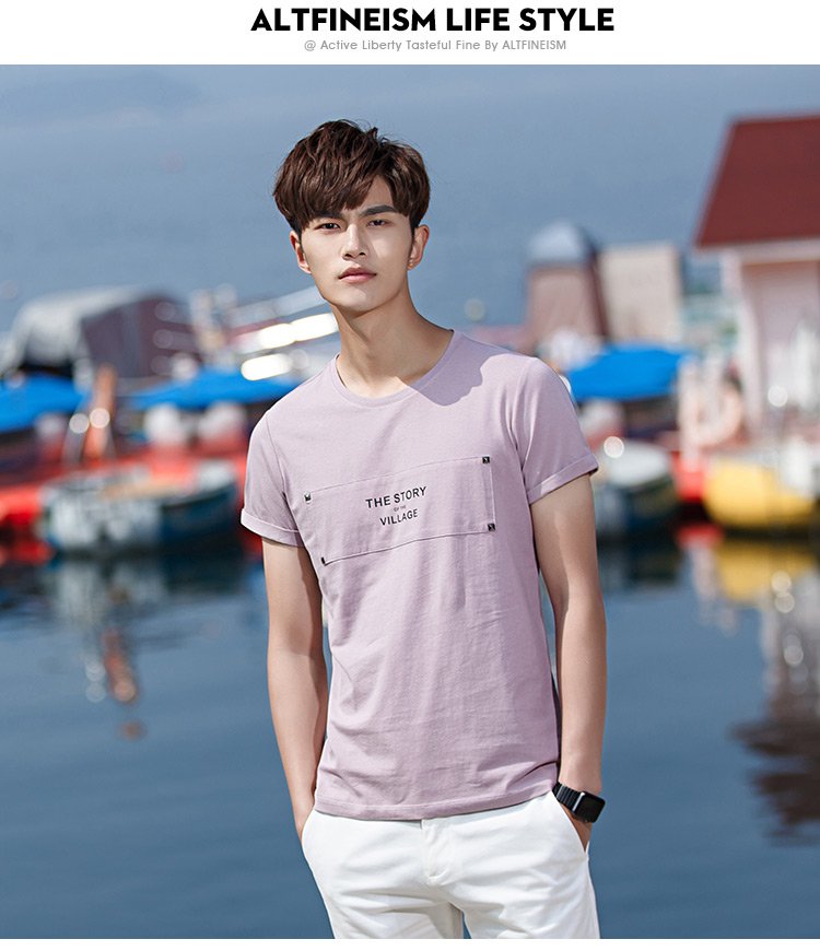 常规纯色日常便服常规日常休闲男式t恤