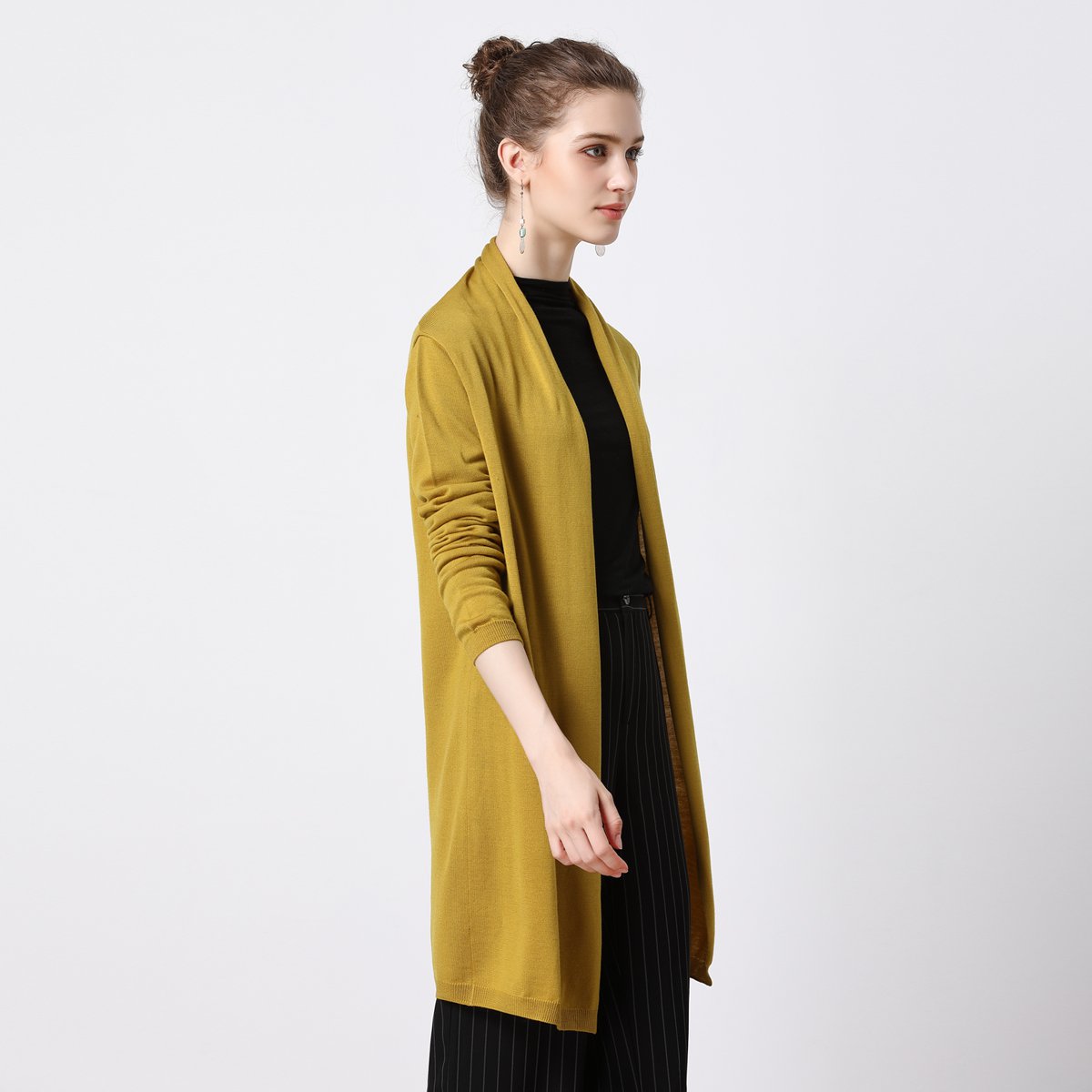 反季清仓-恩佐anjor羊绒女装专场 恩佐秋冬长袖休闲时尚翻领开襟羊毛