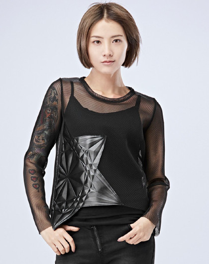 酷帅街头网眼上衣