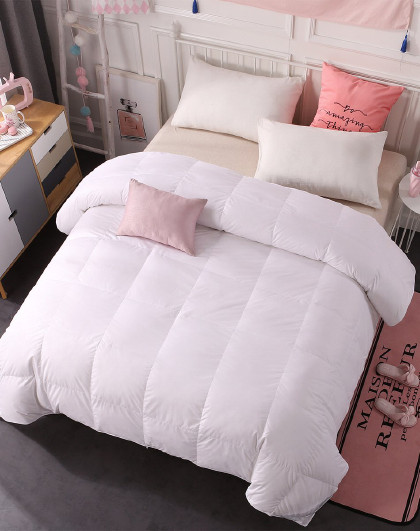 五星级白鸭毛丝绒被芯被子