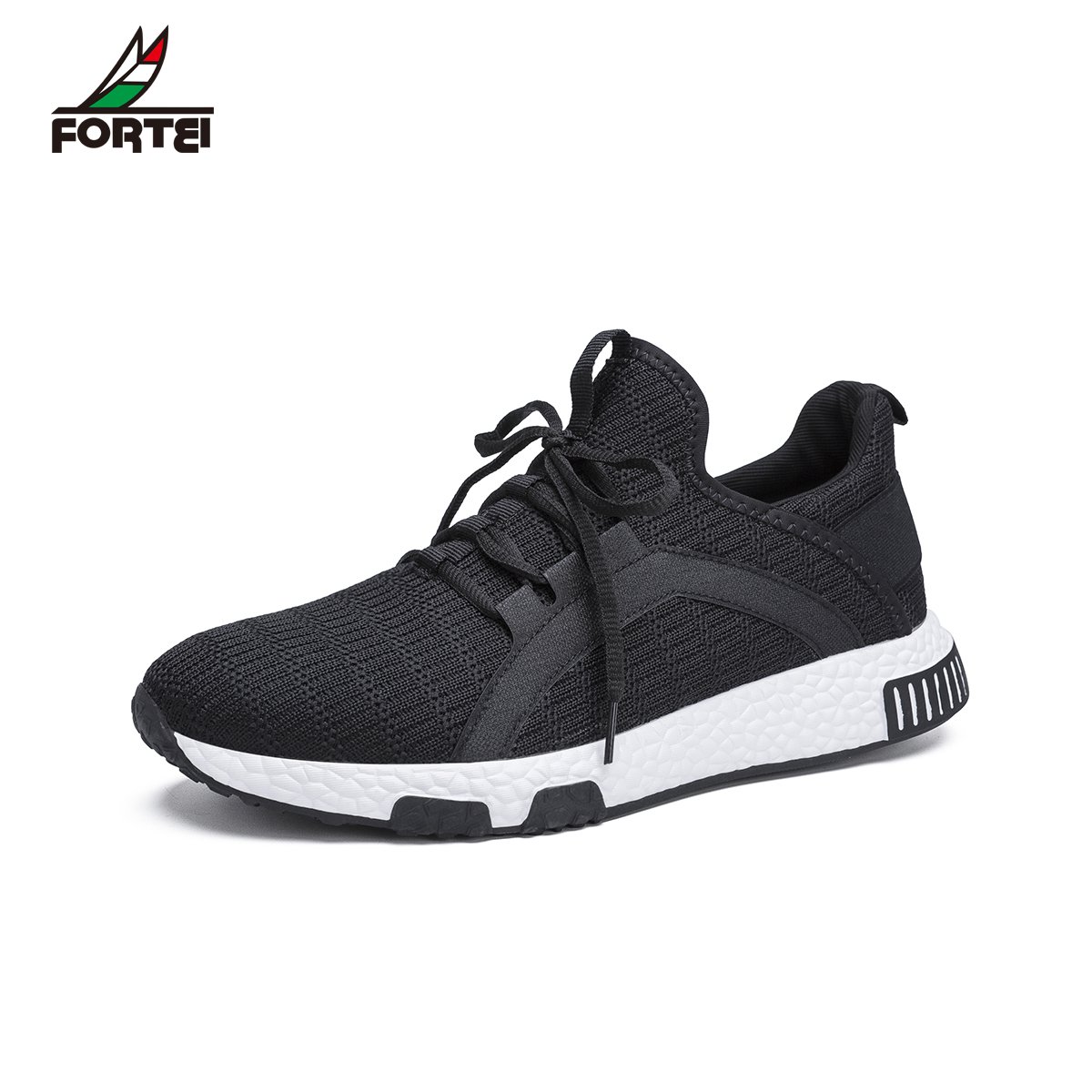 富艇fortei 2018夏季新款男士休闲鞋运动鞋网面透气轻便跑步鞋