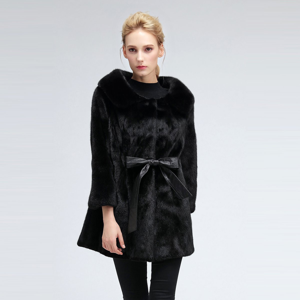 女款时尚水貂外套(整貂)