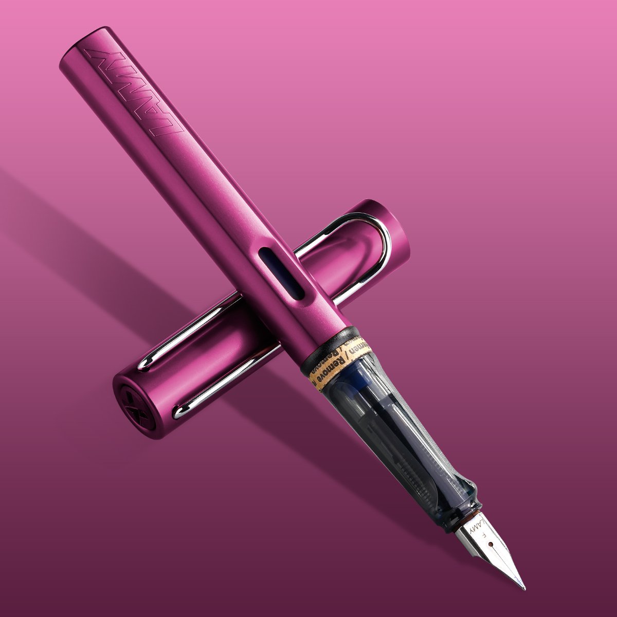 lamy凌美 al-star恒星系列-紫红色墨水笔 钢笔f尖 德国进口