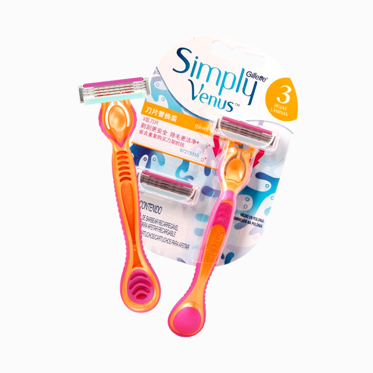 吉列gillette 吉列venus简悦女士1刀架2刀头 顺滑滋润 美肤仪