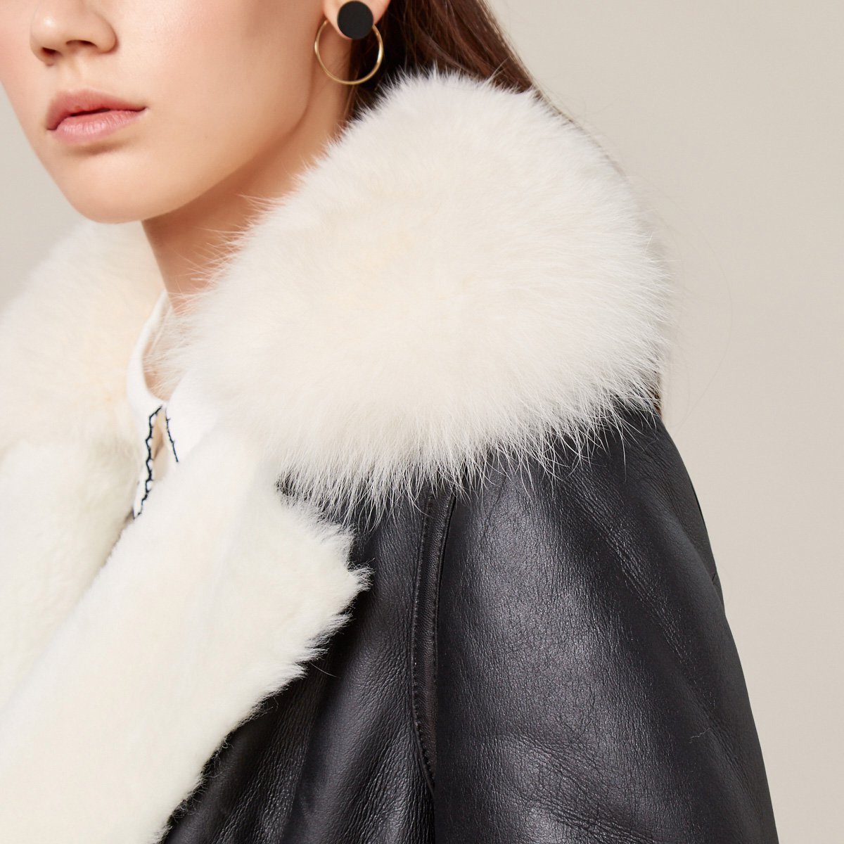 时尚百搭皮毛一体外套