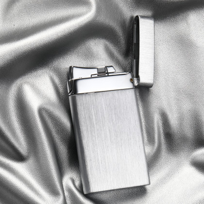 打火机 windmill风车-充气打火机简约银 高档奢华打火机 时尚防风火机