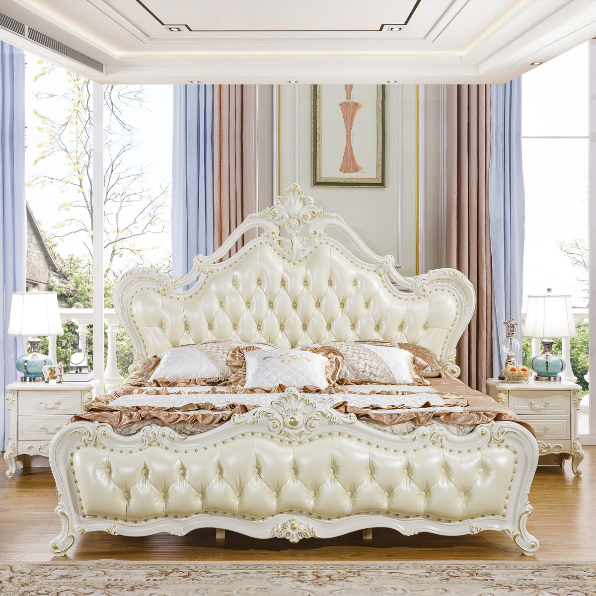 8m床婚床公主床欧式床法式床欧式家具别墅大床