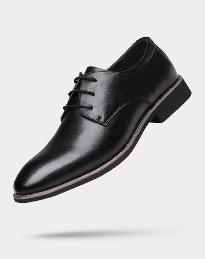 策恩2018秋季新款男鞋 粗纹牛皮男士正装皮鞋 英伦风德比鞋男士皮鞋cx