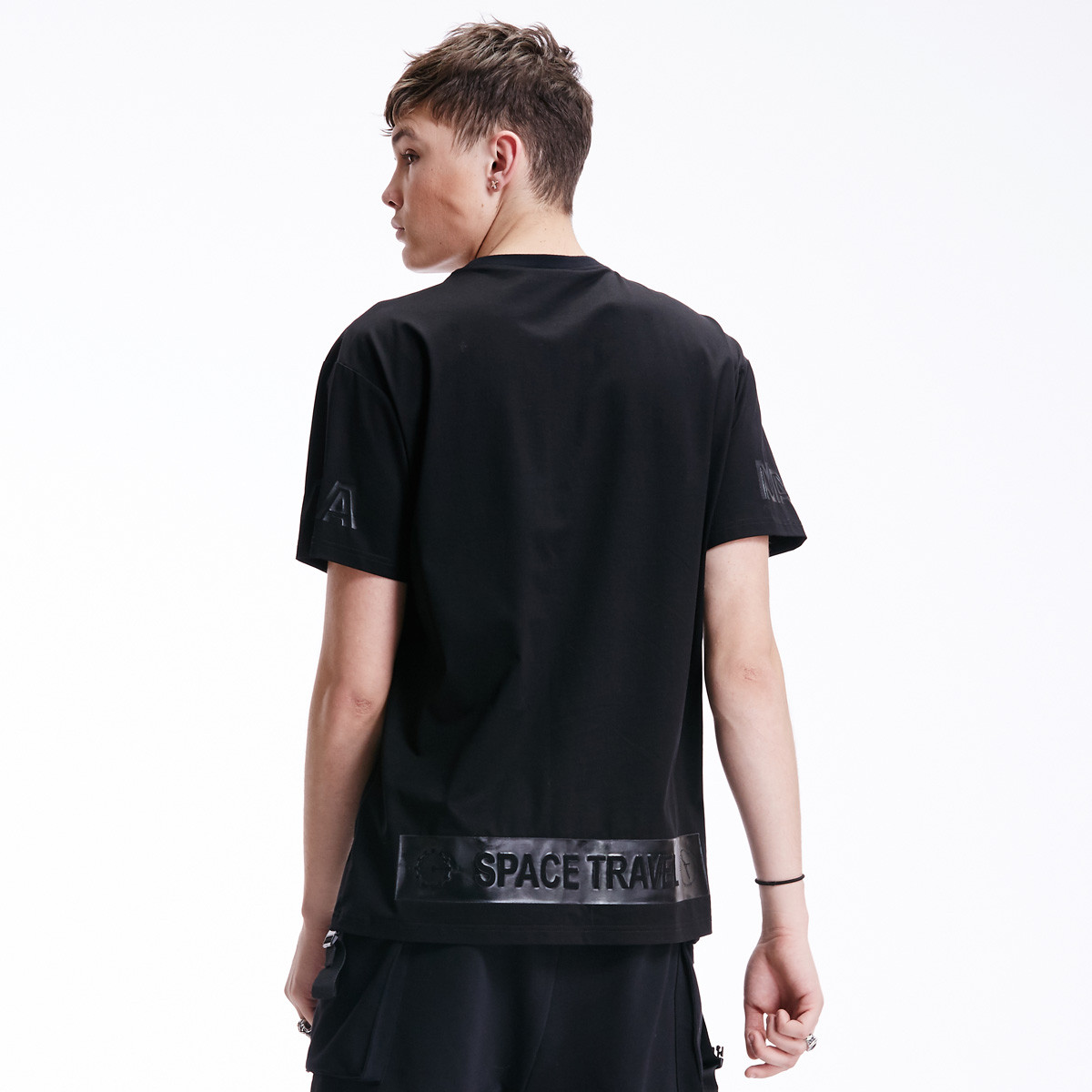 太空旅行系列字母烫印短袖t 青少年 时尚男士t恤