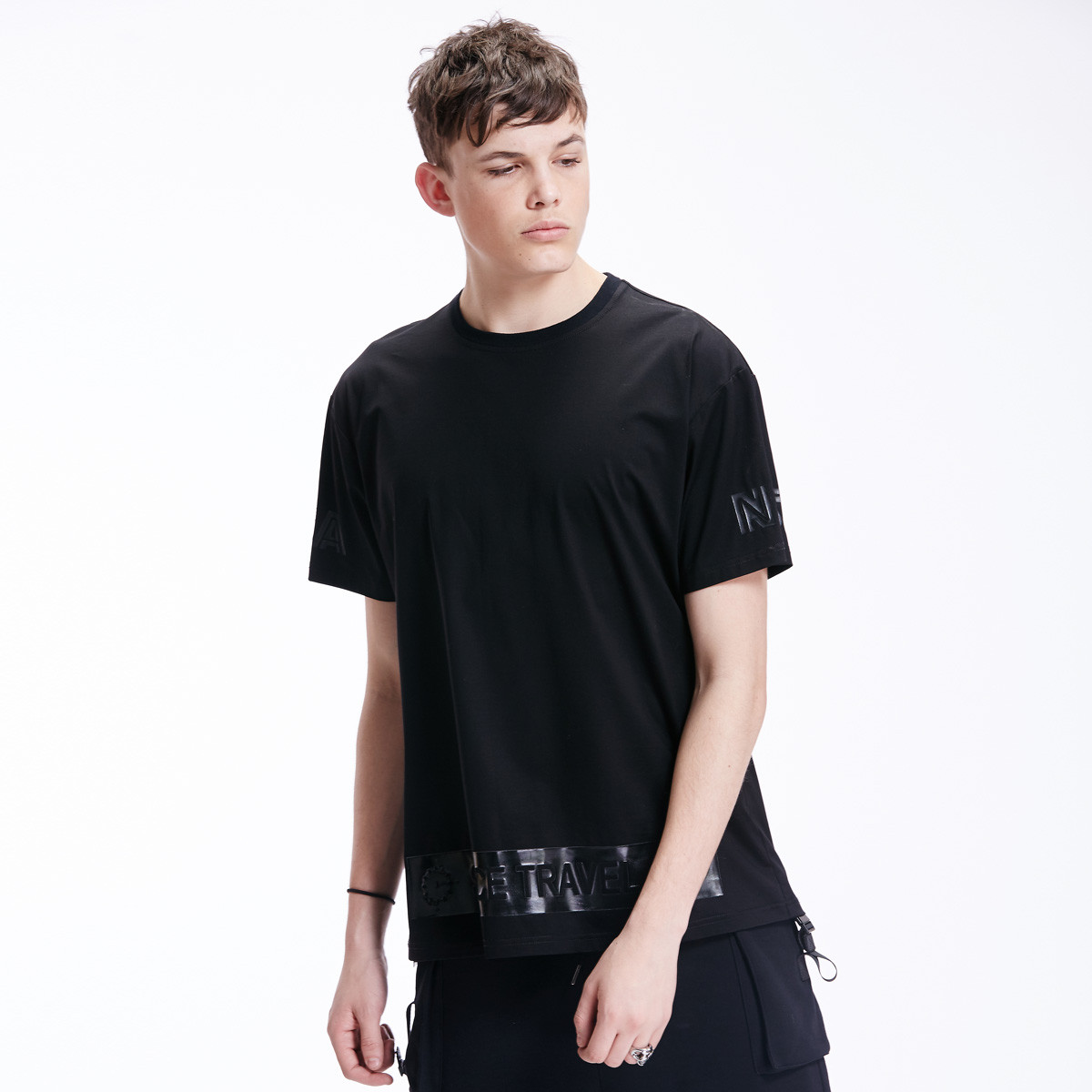 太空旅行系列字母烫印短袖t 青少年 时尚男士t恤