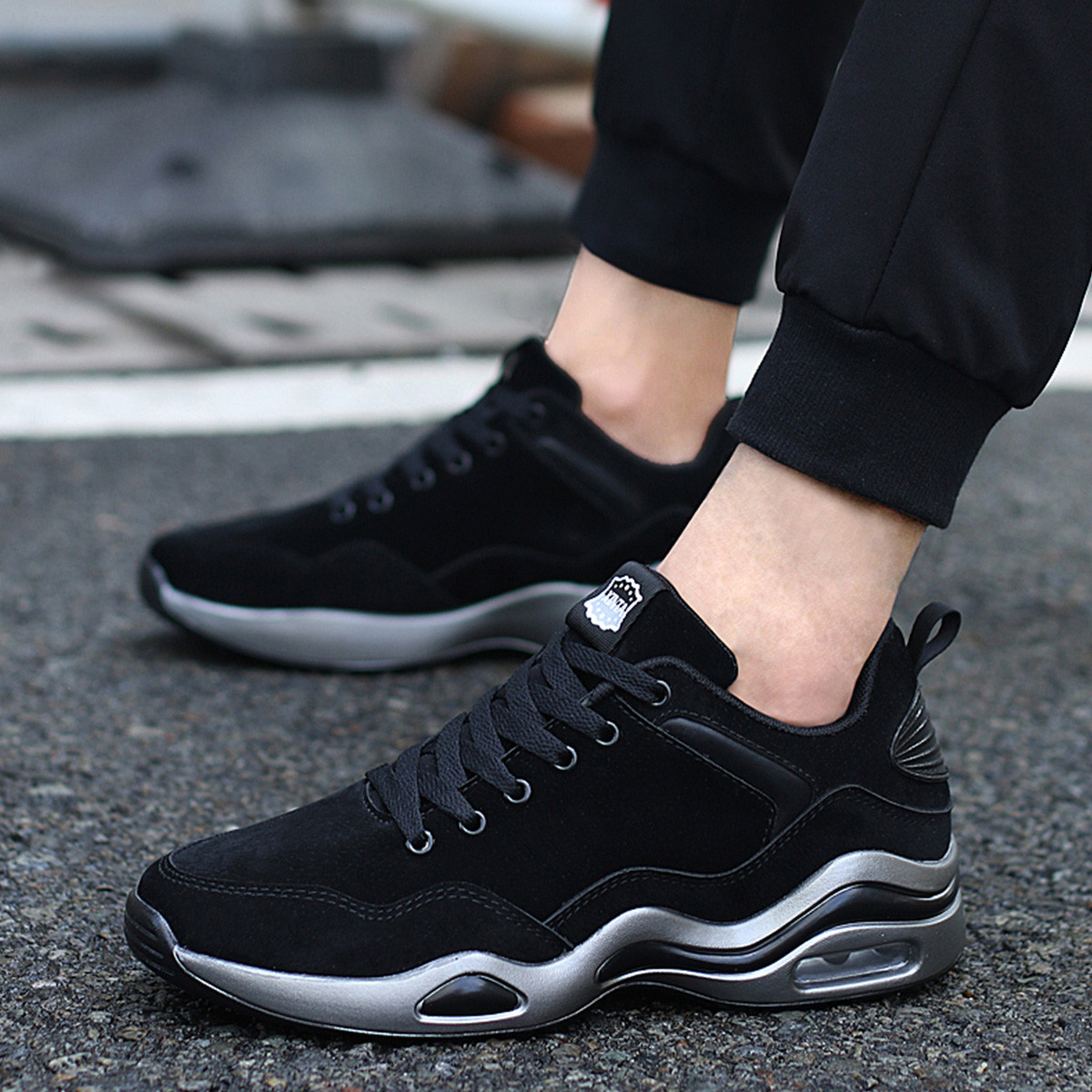 时尚老爹鞋2018年秋季新款男鞋厚底增高休闲鞋百搭时尚潮流运动鞋休闲