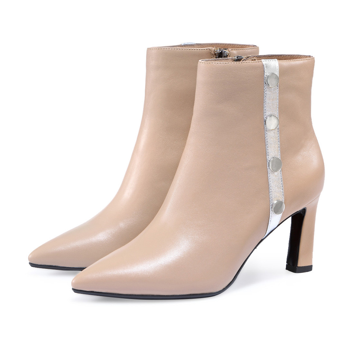 尖货爆款 满减特惠-哈森harson女鞋专场 哈森2018尖头靴子女英伦马丁